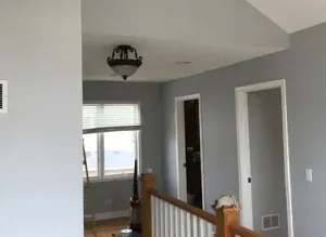 Freshly painted interior wall section in Park Ridge home