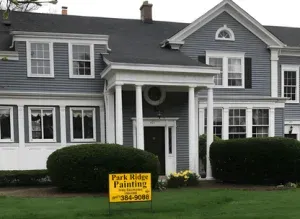 Exterior wall and trim painting project by local painting contractor