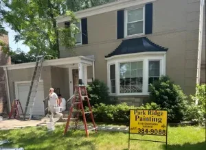 Exterior staining project by trusted local painting contractor