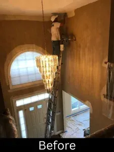 Interior stair refinishing and painting project by Park Ridge team