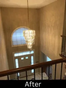 Stair railing and trim painting near Park Ridge IL